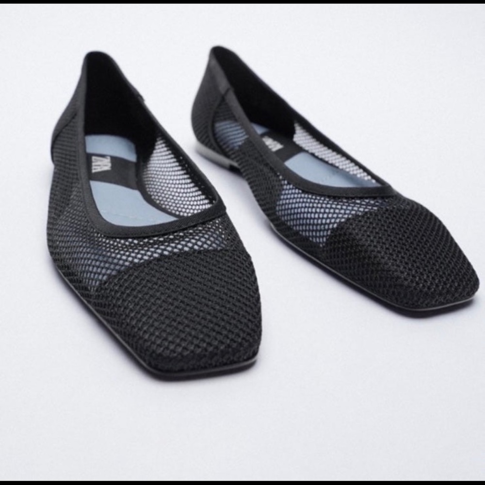 Zara mesh ballet flats, sz 39
